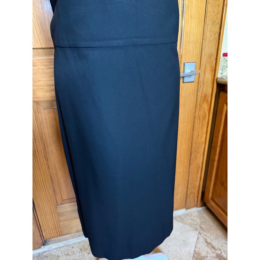 Ann Taylor Black Sleeveless Notched V-Neck Sheath Dress Size 12 Tall 457580 - Picture 5 of 13